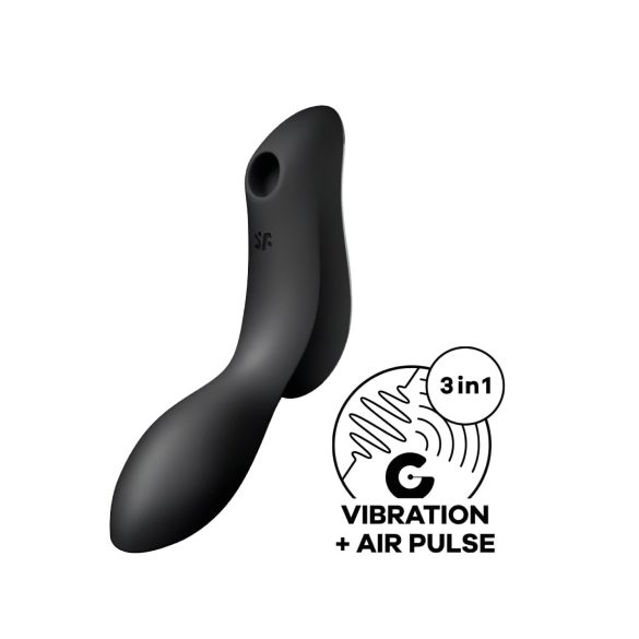 Satisfyer Curvy Trinity 2 - Κυματιστός Δονητής 2σε1 (μαύρο)