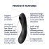 Satisfyer Curvy Trinity 4 – 2 σε 1 Δονητής με Αεροκύματα (Μαύρο)