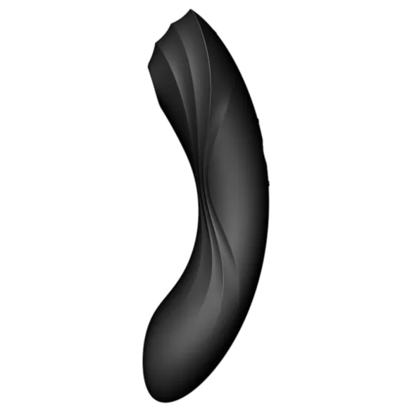 Satisfyer Curvy Trinity 4 - δονητής 2-σε-1 με κύματα αέρα (μαύρος)