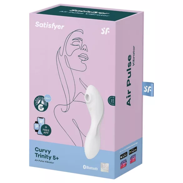Satisfyer Curvy Trinity 5+ - Δονητής 2 σε 1 με έλεγχο μέσω εφαρμογής (λευκό)