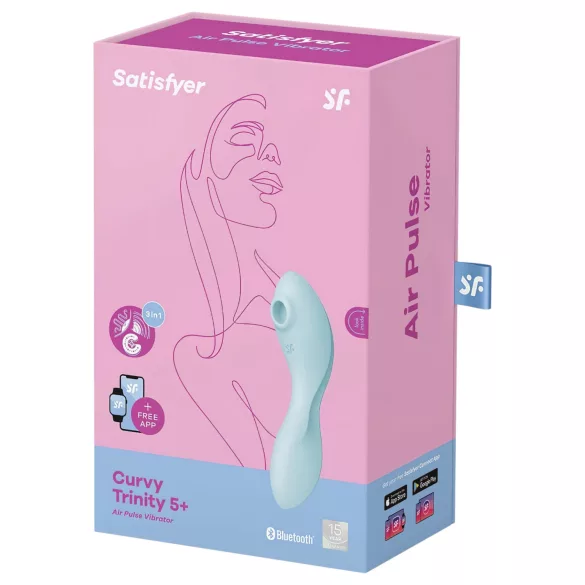 Satisfyer Curvy Trinity 5+ - Δονητής 2 σε 1 με έλεγχο μέσω εφαρμογής (μπλε)