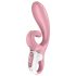 Satisfyer Hug Me - έξυπνος δονητής με κλειτοριδικό βραχίονα (ροζ)
