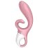Satisfyer Hug Me - έξυπνος δονητής με κλειτοριδικό βραχίονα (ροζ)