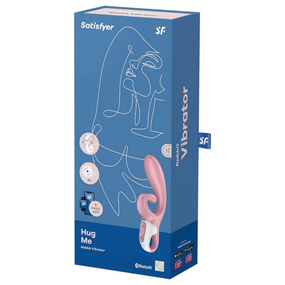 Satisfyer Hug Me - δονητής με χέρι για κλειτορίδα - έξυπνος - ροζ