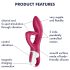 Satisfyer Embrace Me - Επαναφορτιζόμενος κλειτοριδικός δονητής (κόκκινος)