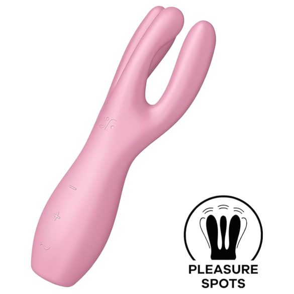 Satisfyer Threesome 3 - Επαναφορτιζόμενος Δονητής Κλειτορίδας (ροζ)