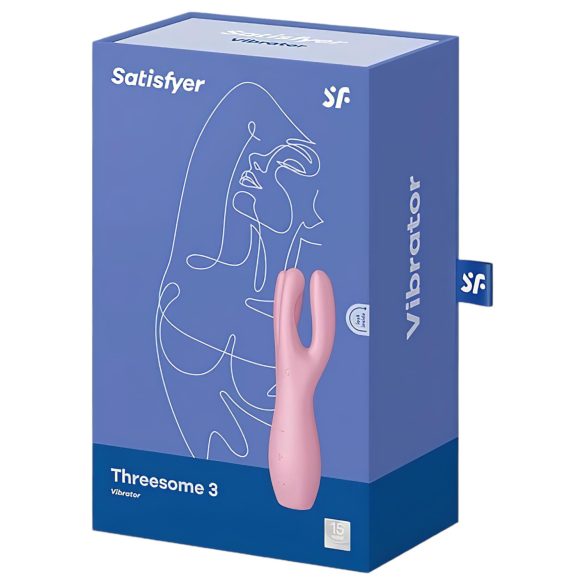 Satisfyer Threesome 3 - δονητής κλειτορίδας επαναφορτιζόμενος - ροζ