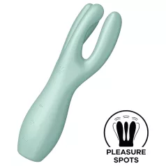   Satisfyer Threesome 3 - επαναφορτιζόμενος δονητής κλειτορίδας (μέντα)