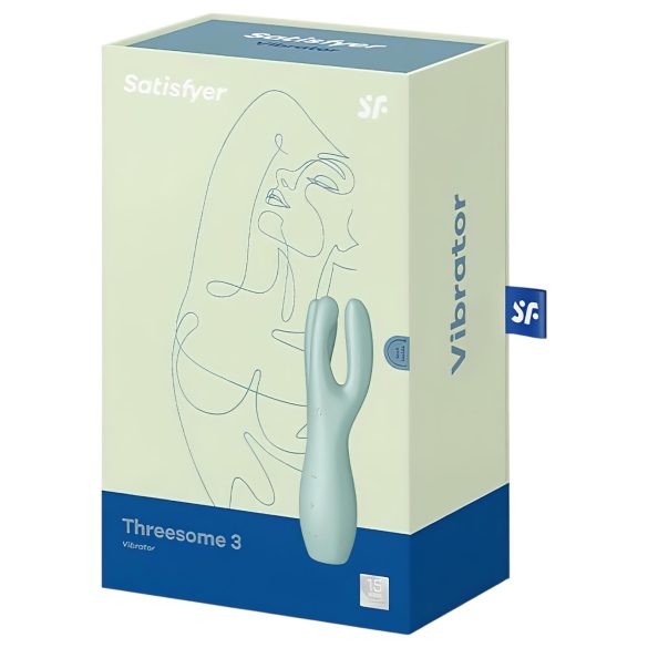 Satisfyer Threesome 3 - επαναφορτιζόμενος δονητής κλειτορίδας (μέντα)