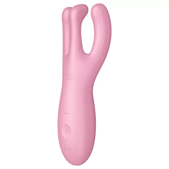 Satisfyer Threesome 4 - δονητής κλειτορίδας με έλεγχο μέσω εφαρμογής (ροζ)
