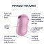 Satisfyer Cotton Candy - Επαναφορτιζόμενος δονητής αέρα για κλειτορίδα (μοβ)