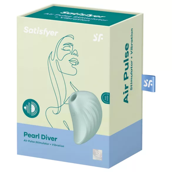 Satisfyer Pearl Diver - δονητής με παλμούς αέρα για κλειτορίδα - μέντα