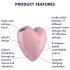 Satisfyer Cutie Heart - Επαναφορτιζόμενος κλειτοριδικός δονητής με κύματα αέρα (ροζ)