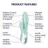Satisfyer Air Pump Bunny 5 - Δονητής με αντλία με έλεγχο μέσω εφαρμογής (μέντα)