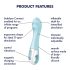 Satisfyer Air Pump Δονητής 5 - έξυπνος αντλούμενος δονητής (μπλε)