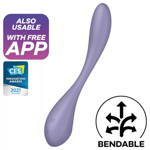 Satisfyer G-spot Flex 5 - Δονητής σημείου G με έλεγχο μέσω εφαρμογής (μοβ)