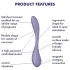 Satisfyer G-spot Flex 5 - Δονητής σημείου G με έλεγχο μέσω εφαρμογής (μοβ)