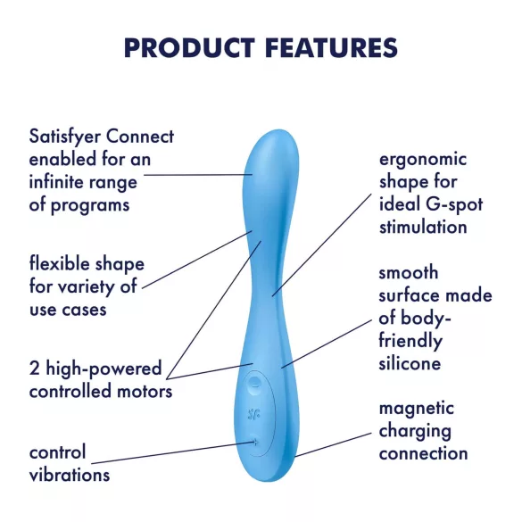 Satisfyer G-spot Flex 4 - Δονητής σημείου G με έλεγχο μέσω εφαρμογής (τιρκουάζ)