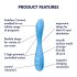 Satisfyer G-spot Flex 4 - Έξυπνος δονητής σημείου G (τυρκουάζ)