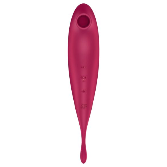 Satisfyer Twirling Pro - δονητής κλειτορίδας 2 σε 1 - έξυπνο - κόκκινο