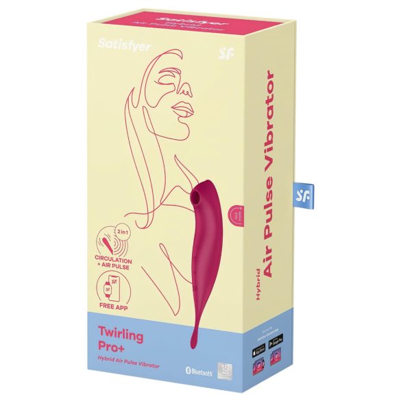 Satisfyer Twirling Pro - δονητής κλειτορίδας 2 σε 1 - έξυπνο - κόκκινο