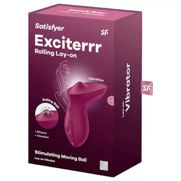 Satisfyer Exciterrr - περιστρεφόμενο κλειτοριδικό δονητή με χάντρες (κόκκινο)