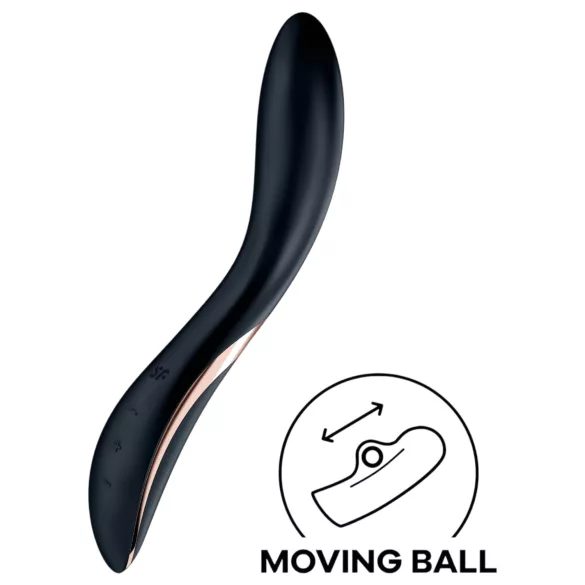 Satisfyer Rrrolling - δονητής σημείου G με κινούμενες μπίλιες - μαύρο