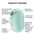 Satisfyer Pro To Go 2 - Επαναφορτιζόμενος Δονητής Αέρα για Κλειτοριδική Διέγερση (Μέντα)
