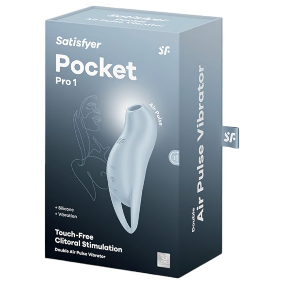 Satisfyer Pocket Pro 1 - κύμα αέρα για κλειτορίδα (μπλε)