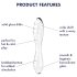 Satisfyer Dazzling Crystal 1 - Διπλό Γυάλινο Ομοίωμα (Διαφανές)