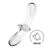 Satisfyer Double Crystal - διπλό γυάλινο δονητήρι - διαφανές