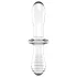 Satisfyer Double Crystal - διπλό γυάλινο δονητήρι - διαφανές