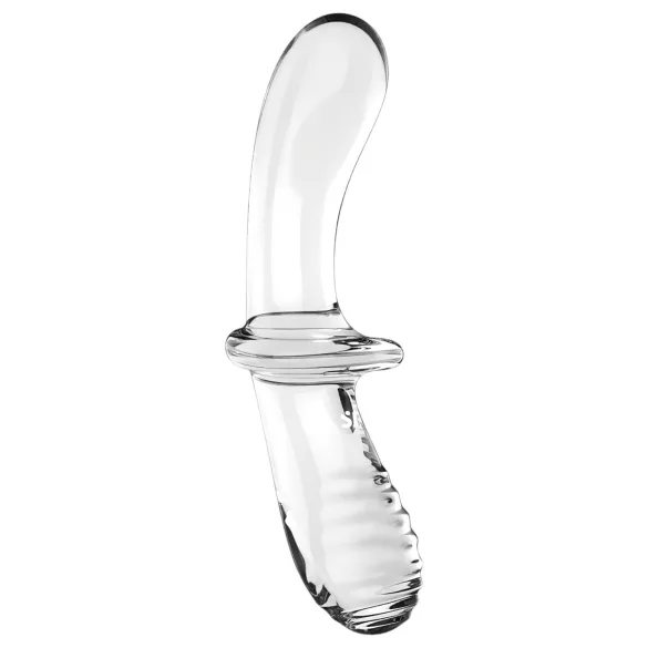 Satisfyer Double Crystal - διπλό γυάλινο δονητήρι - διαφανές