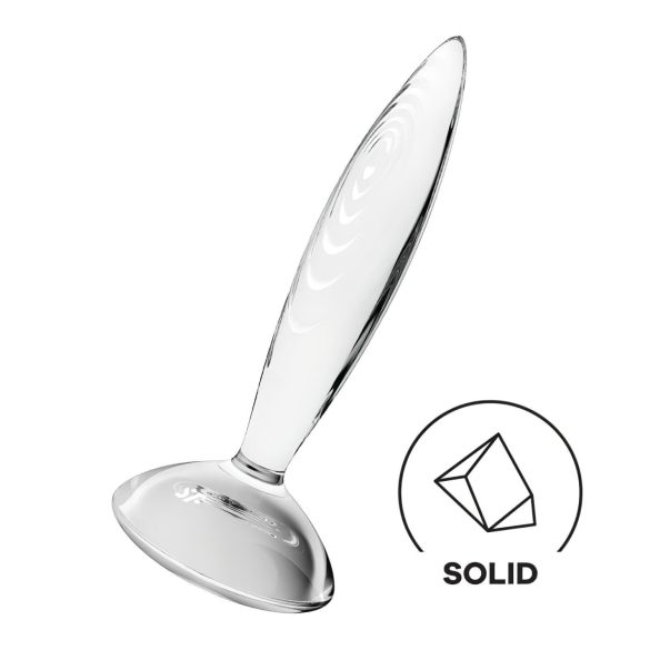 Satisfyer Sparkling Crystal - Ριγέ γυάλινο δονητής (διαφανής)