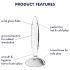 Satisfyer Sparkling Crystal - Ριγέ γυάλινο δονητής (διαφανής)