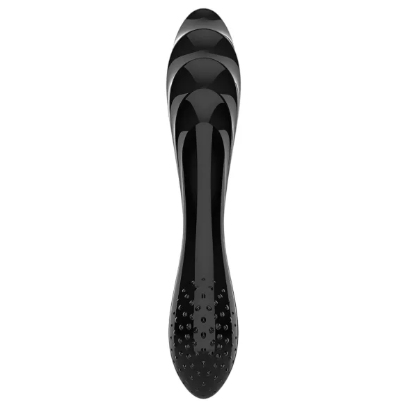 Satisfyer Dazzling Crystal 1 - διπλό γυάλινο δονητής - μαύρο