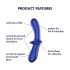 Satisfyer Double Crystal - Διπλός γυάλινος δονητής (μπλε)