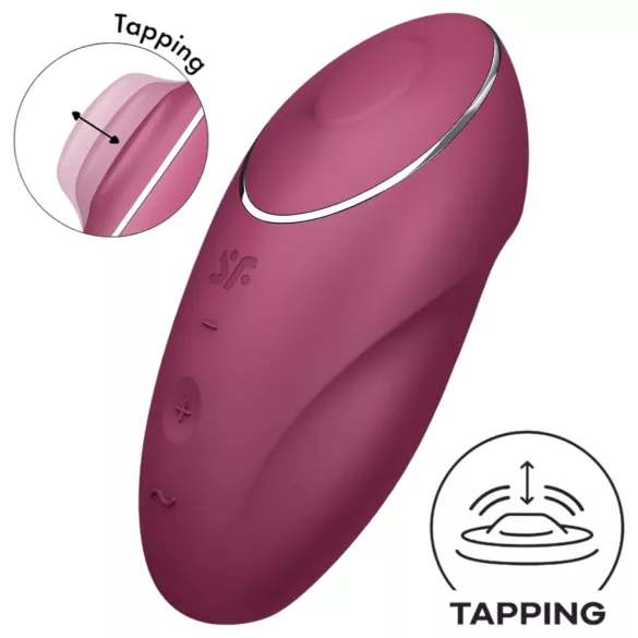 Satisfyer Tap & Climax 1 - δονητής & διεγέρτης κλειτορίδας 2 σε 1 - κόκκινο