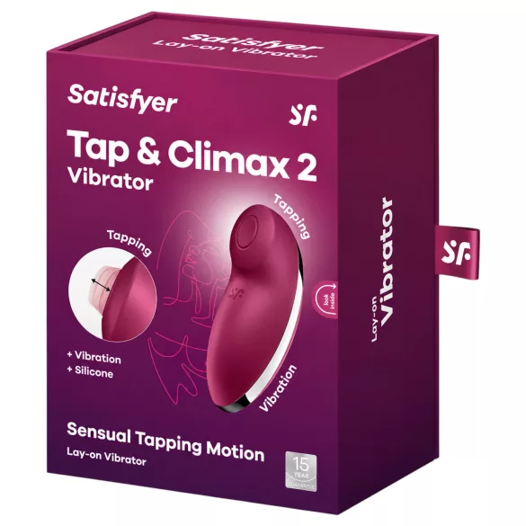 Satisfyer Tap & Climax 2 - 2 σε 1 διεγέρτης κλειτορίδας και δονητής (κόκκινο)