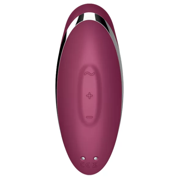 Satisfyer Tap & Climax 2 - 2 σε 1 διεγέρτης κλειτορίδας και δονητής (κόκκινο)