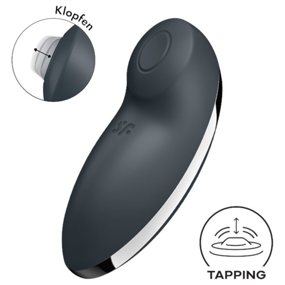 Satisfyer Tap & Climax 2 - Δονητής 2σε1 για κορύφωση (γκρι)