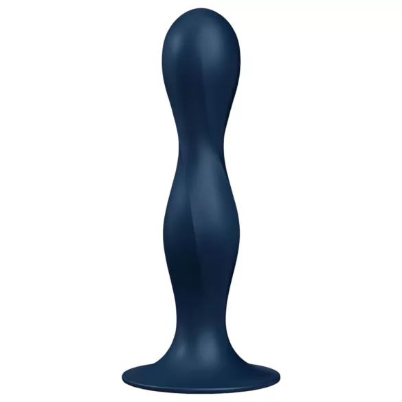 Satisfyer Double Ball-R - δονούμενο dildo με βάρος - μπλε