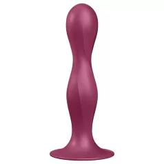   Satisfyer Double Ball-R - δονητής με βεντούζα και βάρος - σιλικόνη κόκκινο