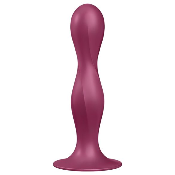 Satisfyer Double Ball-R - δονητής με βεντούζα και βάρος - σιλικόνη κόκκινο