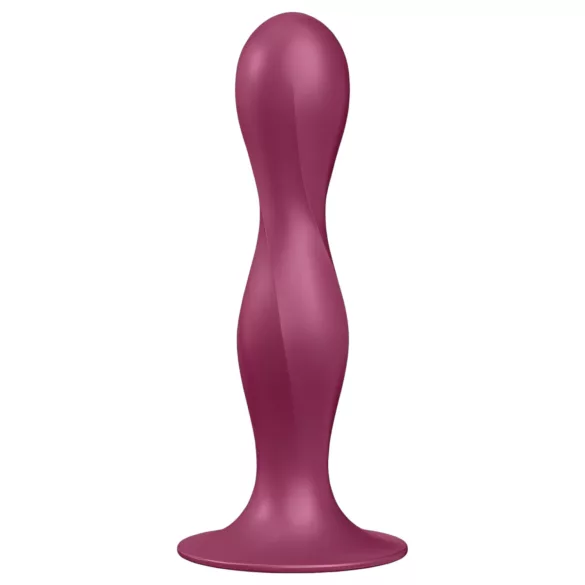 Satisfyer Double Ball-R - δονητής με βεντούζα και βάρος - σιλικόνη κόκκινο