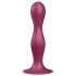 Satisfyer Double Ball-R - δονητής με βεντούζα και βάρος - σιλικόνη κόκκινο