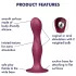Satisfyer Double Ball-R - δονητής με βεντούζα και βάρος - σιλικόνη κόκκινο
