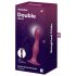 Satisfyer Double Ball-R - δονητής με βεντούζα και βάρος - σιλικόνη κόκκινο