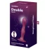 Satisfyer Double Ball-R - δονητής με βεντούζα και βάρος - σιλικόνη κόκκινο