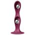 Satisfyer Double Ball-R - δονητής με βεντούζα και βάρος - σιλικόνη κόκκινο